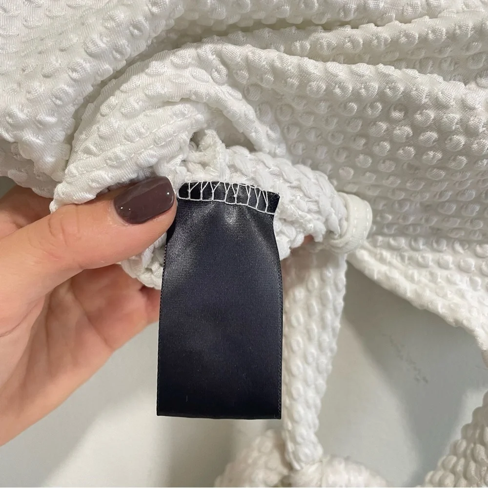 Urban Outfitters Tasha Twist-front Wrap Crop Top White XS - Picture 8 of 8